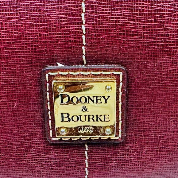 Dooney & Bourke Saffiano Kimberly Crossbody - Wine - 7.5” x 3.5” x 9” - Picture 5 of 11